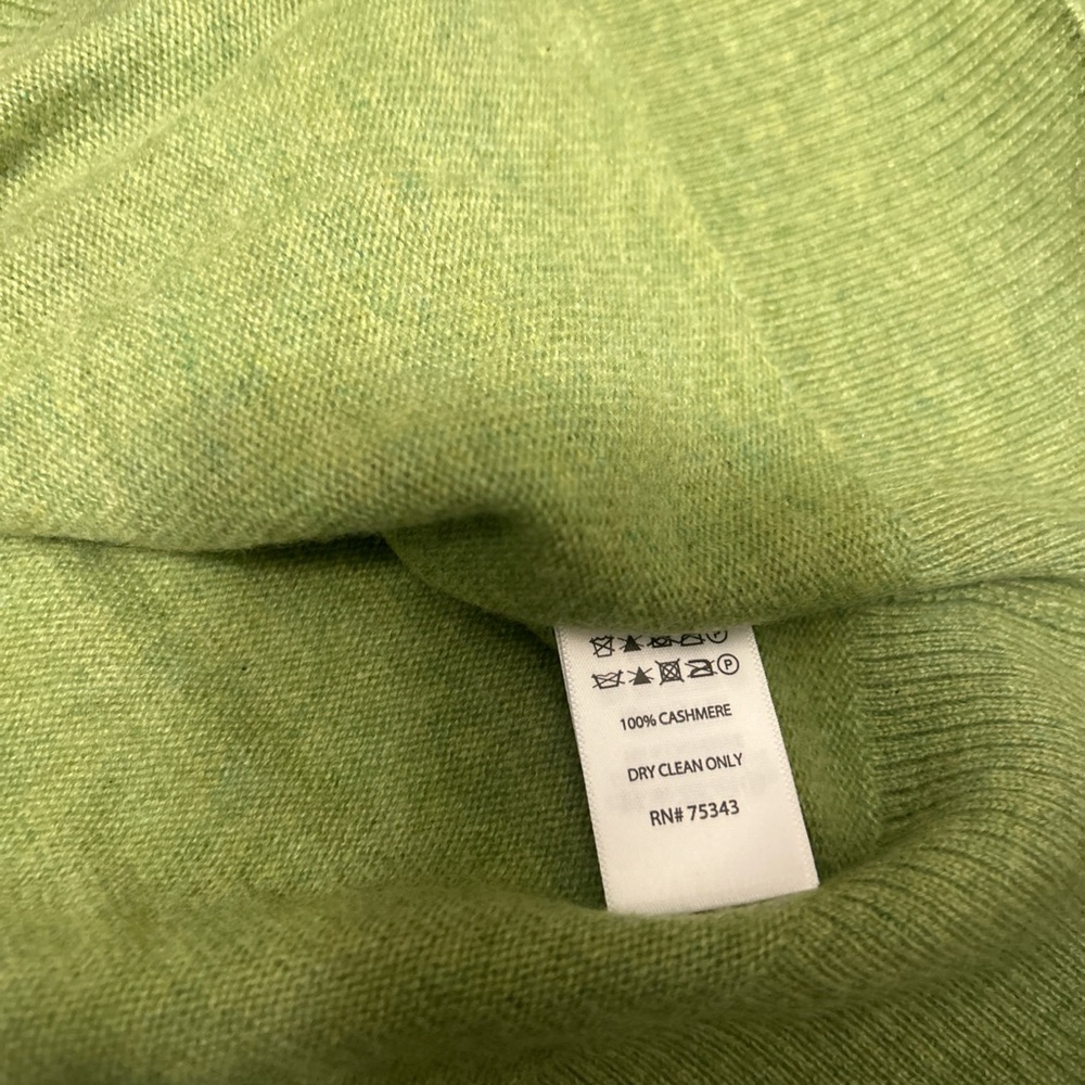 Rachel Zoe NWT 100% 2play cashmere sweater V-neck light green size extra large - Picture 7 of 8